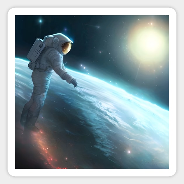 Moon Spaceman Astronaut Magnet by animegirlnft